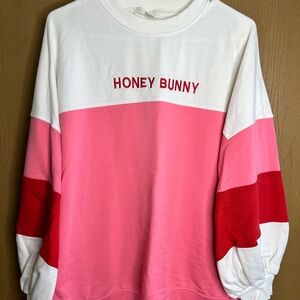Pink and Red 'Honey Bunny' Sweatshirt